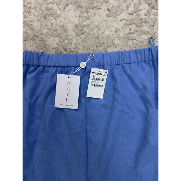 WAYF Womens Blue Lace Trim Maxi Skirt Elastic Waist Split Size M - Picture 4 of 5